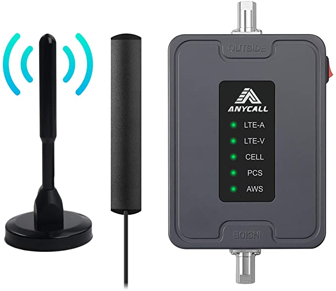 ANYCALL Vehicle Cell Phone Signal Booster for Car,Truck, Van and SUV  (700/850/1700/1900MHz)
