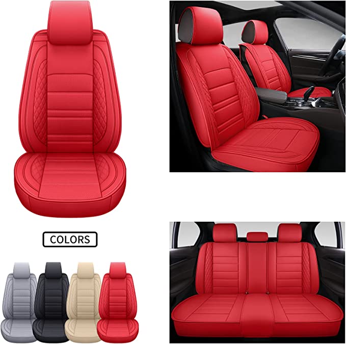 PU Leather Premium & Universal Fit for Auto Interior Automotive Vehicle Cushion Cover for Most Cars SUVs Trucks